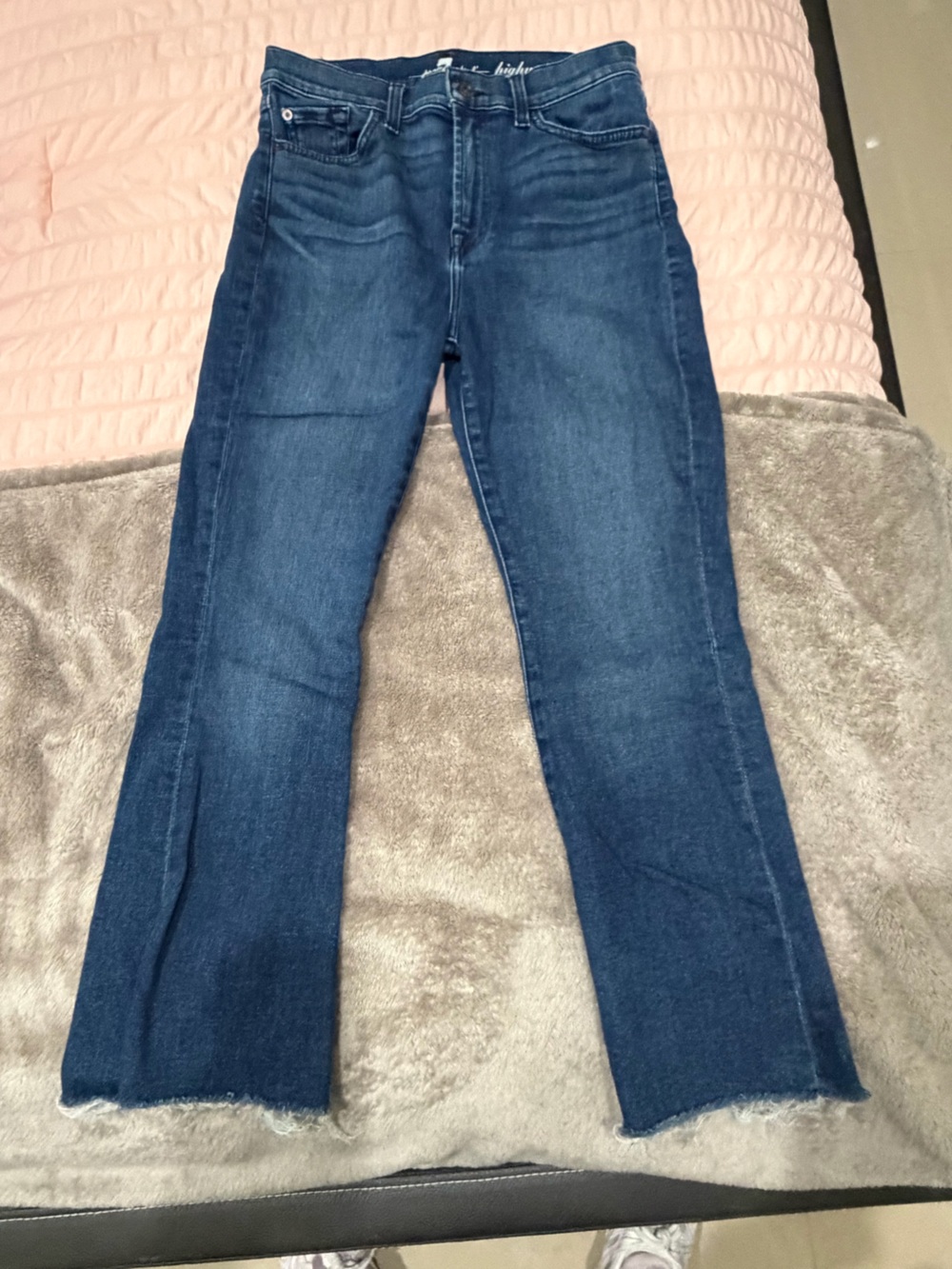 7 For All Mankind Women's Dark Blue Boot Cut Jeans